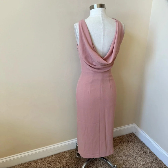 Dress the Population Mackenna low cowl back sheath dress blush pink 866 - Picture 13 of 15